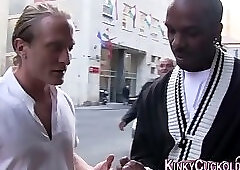 Babe sucks and cuckolds