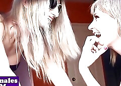 Pierced lesbian tranny pleasures cunt