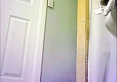 Chubby wife bathroom routine