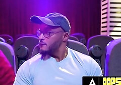OOPSIE - Small Spencer Bradley Has PUBLIC BI SEXUAL TRIO With Interracial Boys At The Theatre!