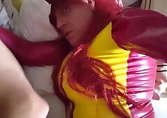 no.55 Huge Cock Sissy Suleika Latex Fucks Old Man In His Ass 2