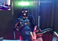 Latex gimp, rubber twink, boy banged