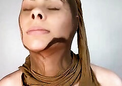 Hot game with a half evening on my face, feeling its texture against my skin