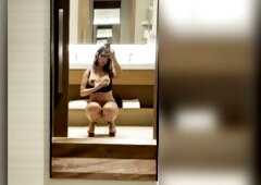 High heels and topless