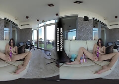 Tanned Teen Rosalina Masturbating In The Sun Room