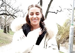 GERMAN SCOUT - SLENDER BEAUTY EVELINE DELLAI PICKUP AND BANG - Das komplette Movie, alle Infos und Direkt-Kontakt findest du auf German-Scout.com