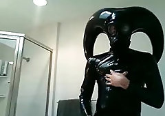 Latex Monster Beating Off