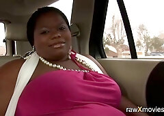 Black Bbw Shows Curvy Body and Gets Cock