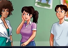 Anime teen girls love girl, cartoon teacher, teachers lehrerinnen