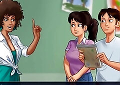 Anime teen girls love girl, cartoon teacher, teachers lehrerinnen