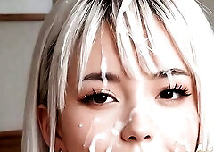 Screwing step sis blond in the room - A bit of booty and tiny vagina and booty - Virtual Sex [AI generated]