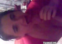 Polish Housegirl blows her man, as good as she can