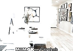 MOM4K Large Tit mother I'd like to fuck Screws Ebony Ramrod To Sell A Abode