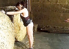 Tied Older Brunette hair Endures Sexy Wax Play