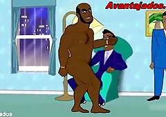 Cartoon with the Supah Hero in Surubão Homo