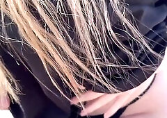 sex on the roof in nylons, this chab cummed on my butt