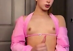 Pink pjs dirty talk and cum