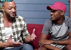 Black stud barebacked by Black hunk in asshole after casting