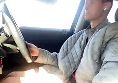 Frolicking with myself in the van