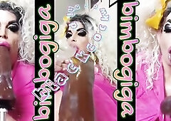 Gagging sloppy deepthroat machine