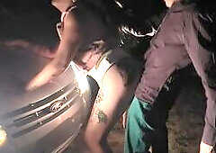 My wife is turned on by screwing strangers, that night that babe met a stud online and asked me to take her to a nearby park to film her whilst they s