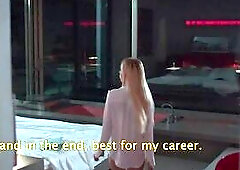 Elena is a model on location with her manager. This Babe's always been attracted to him. But this guy's always remained professional. That G