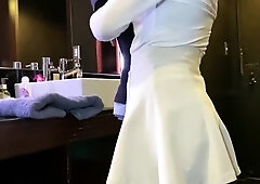 Sweet and sexy Asian babe creampied by masked stranger