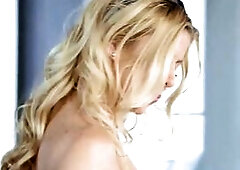 Massive titties step mamma cleans in the naked but gets an unexpected visitor