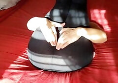Yoga Pants Tease and Pussy Play - Amateur Solo Orgasm