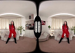 Brook Logan Cuckold Mistress In Red Catsuit Relentlessly Taunts & Teases You - 8k Vr