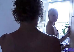 Hawt British Aged mother I'd like to fuck lesbian babes just love showering jointly but they always come without the steamy shower lewd and soake