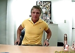 Muscled blond sucks and fucks