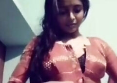 Gouthami reddy manthena removing saree blouse & showing hot sexy black bra in bedroom