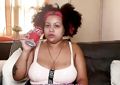 Plump Hotty Drinking Coke & Burping and Farting