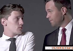 Naughty twink barebacks then blessed with Mormon elders creampie