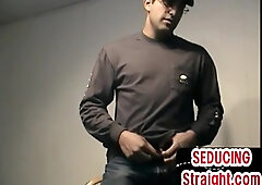 Retro spex straight tugging himself