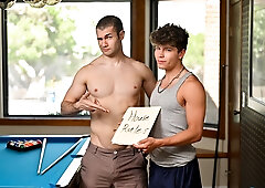 Hot living room couch sex with insolent Drake Von and Kyler Drayke