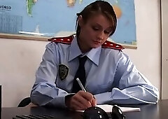 See this experienced mother i'd like to fuck in uniform get her constricted holes stretched and filled, drooling with joy as this babe laps up ea