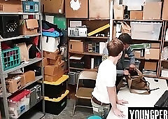 Caucasian male caught on the camera sneaking jewelry