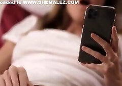 Super sexy lady and pretty ladyboy having sex