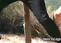 Bdsm handjob for nude guy