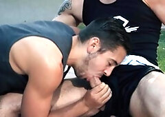 Hot House - Young Jimmy Durano wearing shorts have sex with big balls Dante Colle