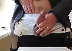 Office Masturbation and Cumshot