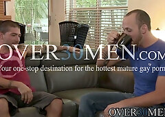 Inked Johnny Hazzard whimpers as married Dustin Steele breeds him deep