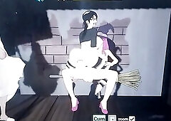 Sexy Halloween sex performed by Wednesday! Fellatio, anal, ass-licking, large titties, and lots and a lot of cum!