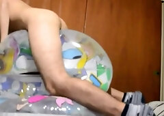 Inflatable tube toys humping orgasm 3