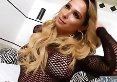 Enhanced boobs TS anal banged bareback