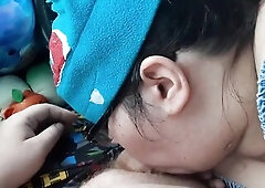 My sub sucking my girlcock!