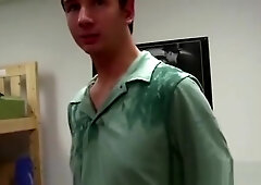 teen 18+ student 18+ introduced to big thick purple dildo