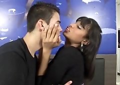 Horny guy calls his favorite sexy and skinny shemale slut